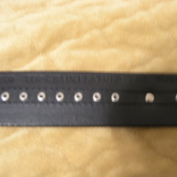 Roper Black Leather Rhinestone Cross Buckle with Rhinestone accents XXL  46 inch - Picture 5 of 8
